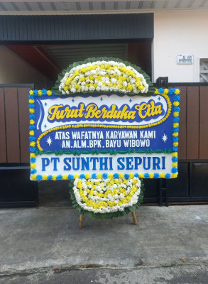 Papan Bunga Duka di Telukbetung Timur