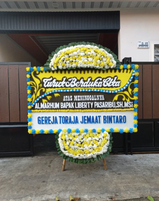 Papan Bunga Duka di Telukbetung Timur